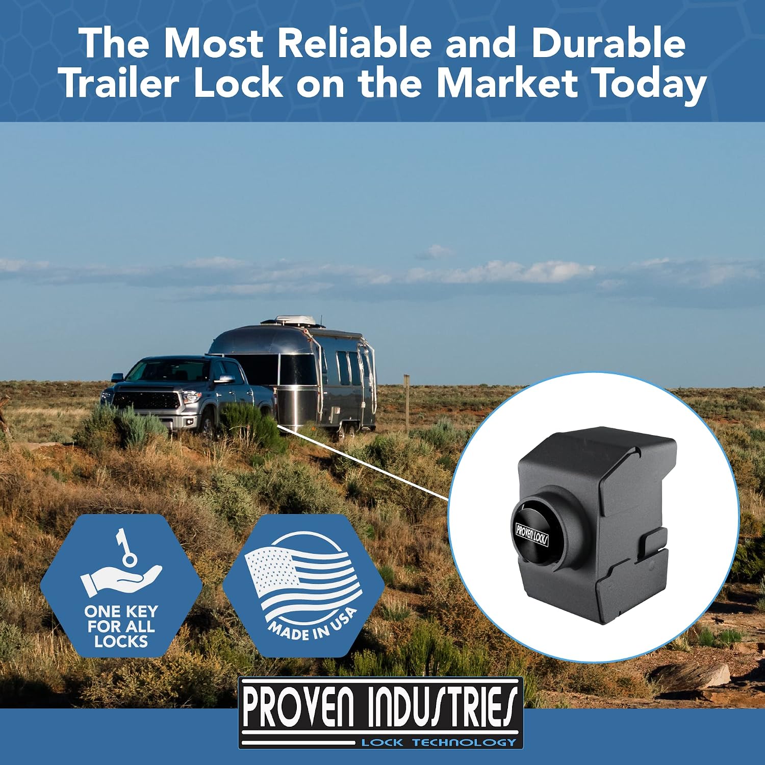 Proven Industries Model 2517-AS Trailer Coupler Lock, 2 5/16 Inch Airstream - view 6